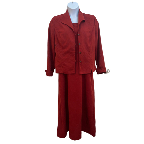 Sag Harbor Dresses & Skirts - Women's Sag Harbor Red Dress Suit Size 14